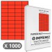 1000 Étiquettes 52,5 x 29,7 mm - Rouge fluo - 25 Feuilles autocollantes A4